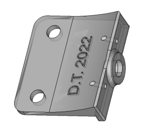 3D CAD model of the finalized mirror bracket design